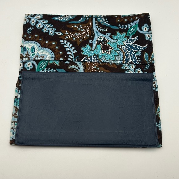 Vera Bradley Checkbook Cover in Java Blue Design Wallet Organizer - Picture 5 of 11